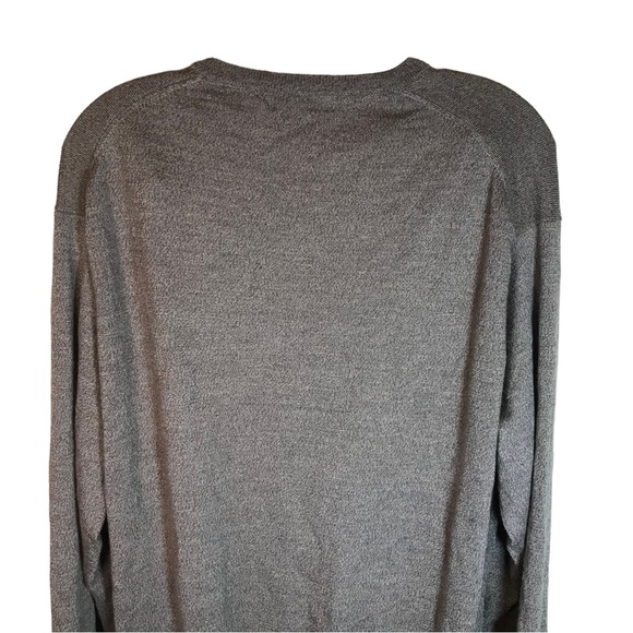 Peter Millar V-neck sweater men XL brown merino wool blend long sleeve neutral - Picture 6 of 12